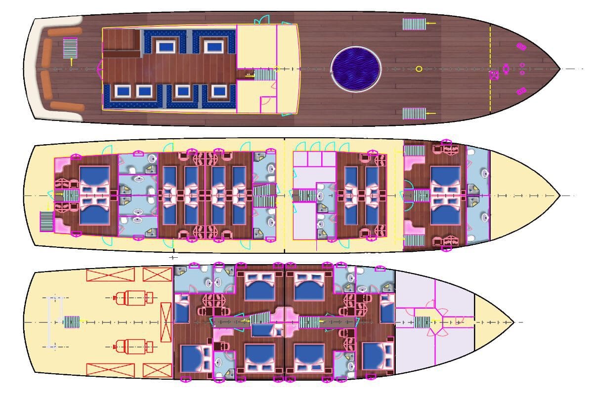 Gulet Barbara Deck Plan