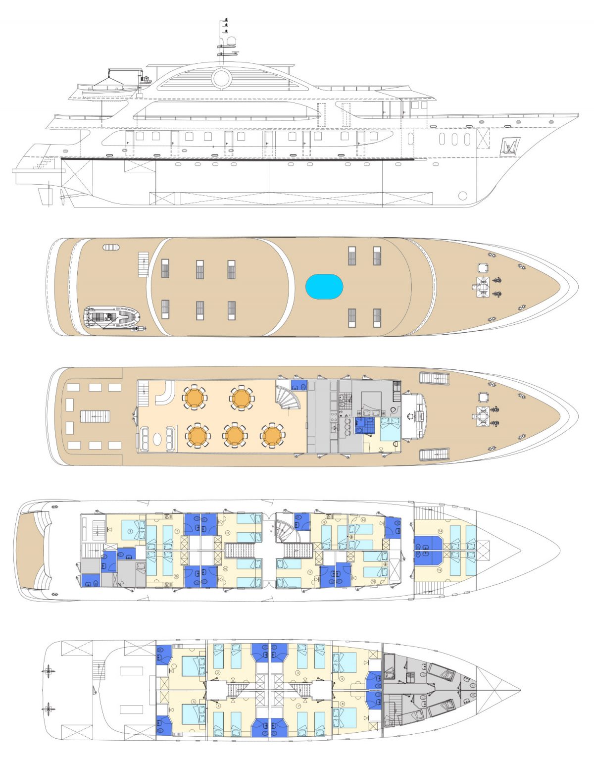 MV Katarina Deck plan