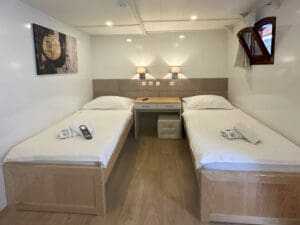 two beds in a room